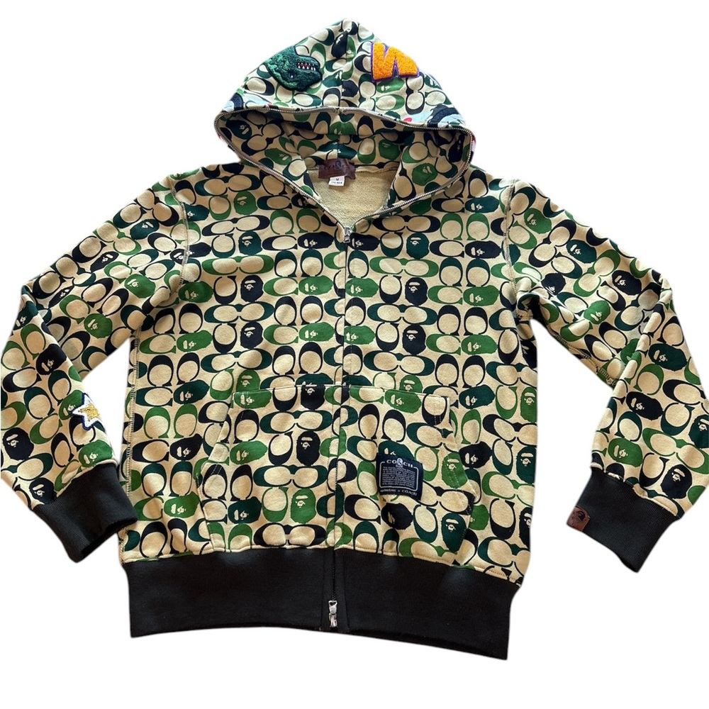 Bape x Coach 2020 collaboration shark hoodie
